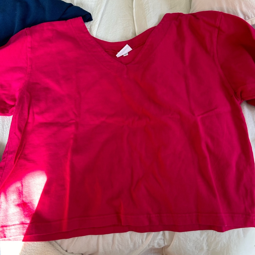 Women's Vibrant Red V-Neck Sweater